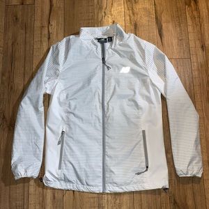 New Balance Striped Windbreaker/Rain Jacket